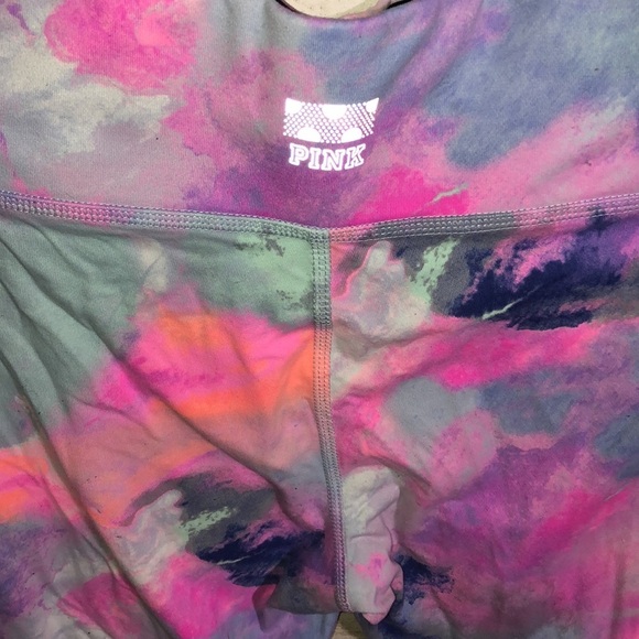 Victoria's Secret Pink Pastel Watercolor Leggings limited edition rare medium - Picture 7 of 7